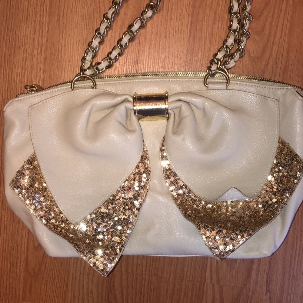 Betsy Johnson sequin bow purse